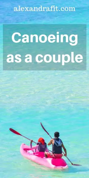 canoeing as a couple pin